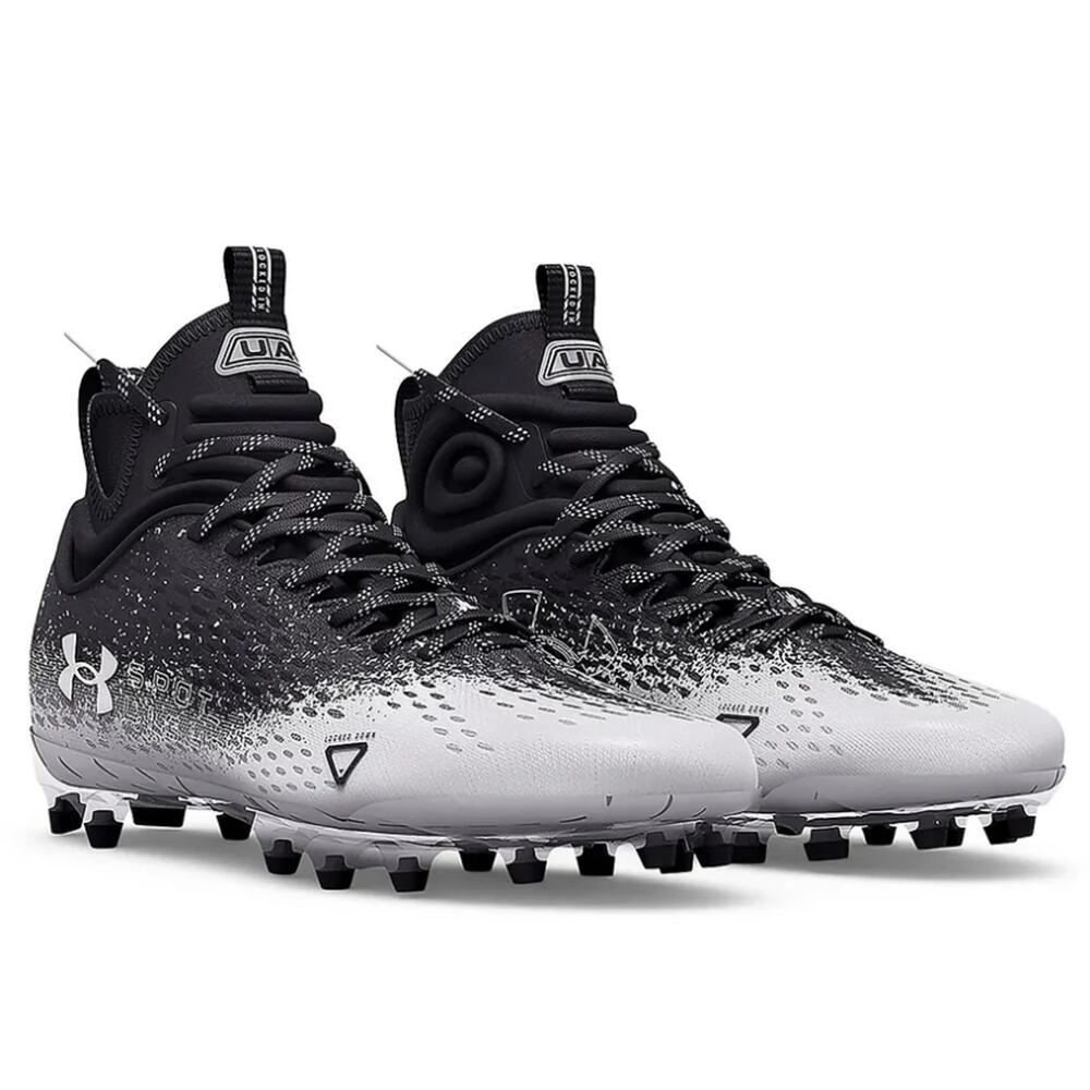 Under Armour Men's Spotlight Lux Mc 2.0 Football Cleats Size 13 Black White NWOB
